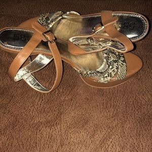 Snake skin sandals